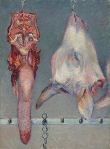 Kalvhuvud och oxtunga, ca. 1882. av Gustave Caillebotte