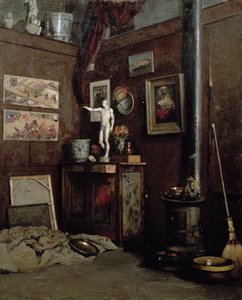 Interiör av en studio, ca 1872-74 (olja på duk) av Gustave Caillebotte
