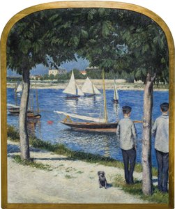 Berge du Petit Gennevilliers och Seine, 1890. av Gustave Caillebotte