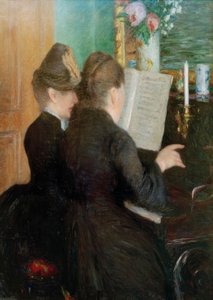 Pianolektionen av Gustave Caillebotte