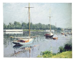 Argenteuilbassängen, ca 1882 av Gustave Caillebotte