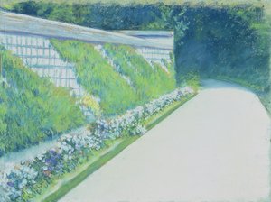 Veggen i grönsaksträdgården, Yerres av Gustave Caillebotte