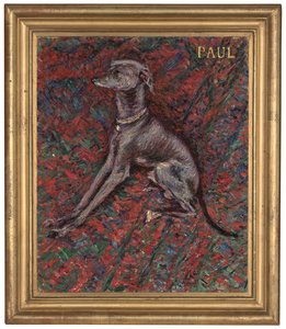 Hunden "Paul", ca 1886 (olja på duk) av Gustave Caillebotte