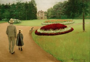 Fastighetens park i Yerres av Gustave Caillebotte