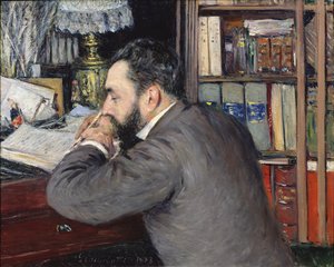 Porträtt av Henri Cordier (1849-1929), lärare vid School of Oriental Languages, 1883