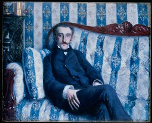Porträtt av Monsieur R., 1877 av Gustave Caillebotte