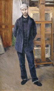 Porträtt av Pierre Rabot, hellängd; Porträtt av Pierre Rabot; och Pied, 1893 av Gustave Caillebotte