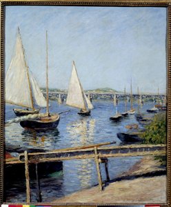 Segelbåtar i Argenteuil Målning av Gustave Caillebotte (1848-1894) 1888 Sön. 0,65x0,55 m Paris, musee d