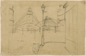 Studie för Paris Street; Regnig dag av Gustave Caillebotte