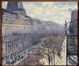 Boulevard des Italians i Paris Målning av Gustave Caillebotte (1848-1894) 1880 privat samling av Gustave Caillebotte