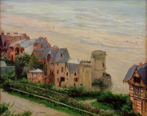 Trouville, stranden och villorna av Gustave Caillebotte