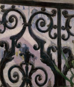 Utsikt från en balkong av Gustave Caillebotte