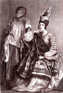 Signare, de mulatt-franska afrikanska kvinnorna i staden Saint Louis, Senegal. 1861 (gravyr)