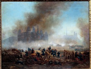 Stadshusbranden, attackerad av trupperna i Versailles (27 maj