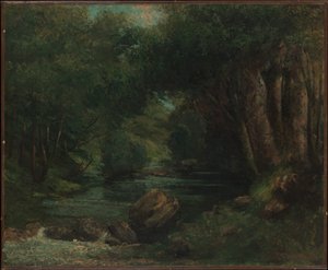 En bäck i skogen av Gustave Courbet