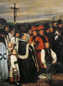 En begravning i Ornans av Gustave Courbet