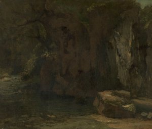 Klipporna vid La Loue av Gustave Courbet