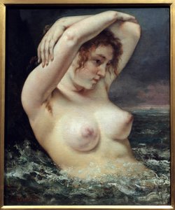 Kvinna på vågen av Gustave Courbet
