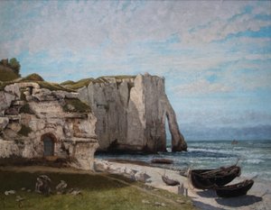 Klipporna vid Étretat efter stormen av Gustave Courbet