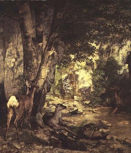 Rådjurshuset (detalj) av Gustave Courbet