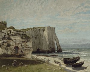 Klipporna vid Etretat efter stormen av Gustave Courbet