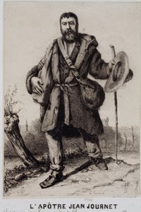 Aposteln Jean Journet ger sig av för att erövra den universella harmonin av Gustave Courbet