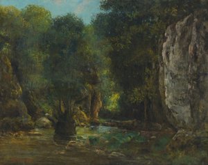 Le Puits Noir (Loue-ravinerna) av Gustave Courbet