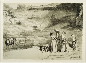 Les Demoiselles de village av Gustave Courbet