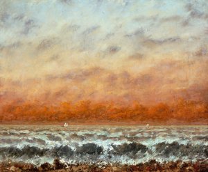 Marine (olja på duk) av Gustave Courbet