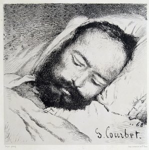 Bårhusporträtt av Proudhon, 1865-01-20 - av Gustave Courbet av Gustave Courbet
