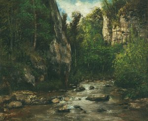 Landskap nära Puit Noir nära Ornans, efter 1872 av Gustave Courbet