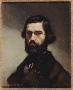 Porträtt av Jules Vallès (1832–1885), författare. av Gustave Courbet