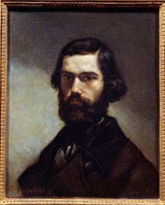 Porträtt av Jules Valles (1832-1885) författare, journalist och politiker. Målning av Gustave Courbet (1819-1877) av Gustave Courbet