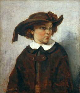 Porträtt av en ung flicka av Gustave Courbet