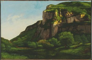 Klippor vid Mouthier av Gustave Courbet