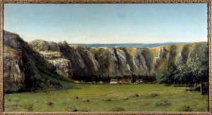 Stenigt landskap runt Flagey. Målning av Gustave Courbet (1819-1877) av Gustave Courbet