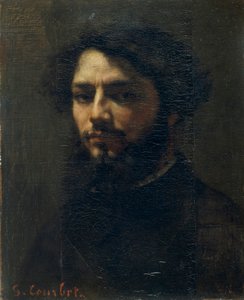 Självporträtt, ca. 1850. av Gustave Courbet