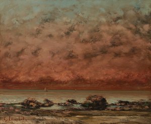 De svarta klipporna vid Trouville av Gustave Courbet