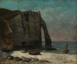 Klippan vid Étretat, efter 1872. av Gustave Courbet