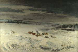 The Diligence in the Snow, 1860 av Gustave Courbet
