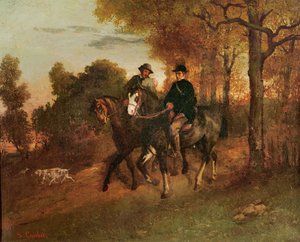 Återkomsten från jakten, 1857 av Gustave Courbet