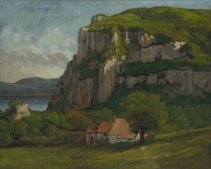 Klippan av Hautepierre, ca 1869 av Gustave Courbet