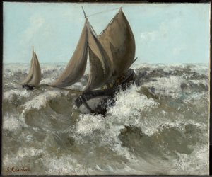 Segelbåten (Havslandskap) av Gustave Courbet