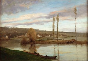 Seinen vid Bougival, ca 1851 (olja på duk) av Gustave Courbet