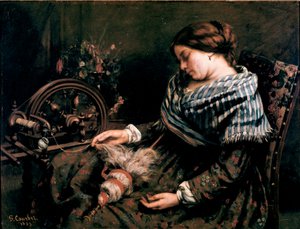 Den sovande snurranmålningen av Gustave Courbet (1819-1877) 1853 Dim. 91x115 cm Montpellier, Musee Fabre av Gustave Courbet