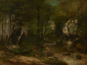 Bäcken (Le Ruisseau du Puits-Noir; Loue-dalen) av Gustave Courbet