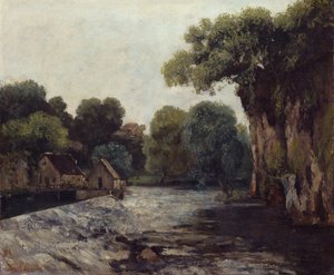 Fördämningen vid kvarnen av Gustave Courbet