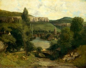 Utsikt över Ornans, ca 1850 av Gustave Courbet