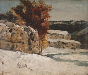 Vinterlandskap, 1865-70 av Gustave Courbet