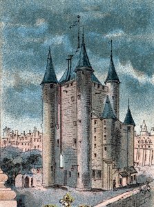 Utsikt över tempelfängelset i Paris